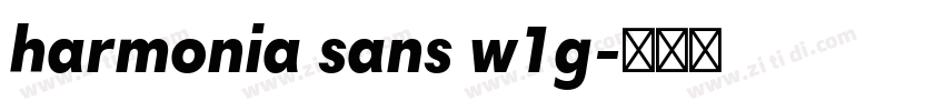 harmonia sans w1g字体转换